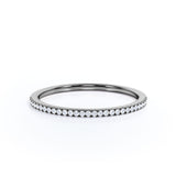 Classic 0.25 Carat Round Cut Pave Wedding Band