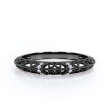 Victorian Style 0.10 TCW Milgrain Wedding Band