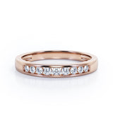 Flush-Channel 0.15 TCW Round Shape Wedding Band