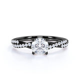 Infinity 1 Carat Round Cut Moissanite Engagement Ring