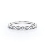 0.25 ct Vintage Milgrain Wedding Ring Band