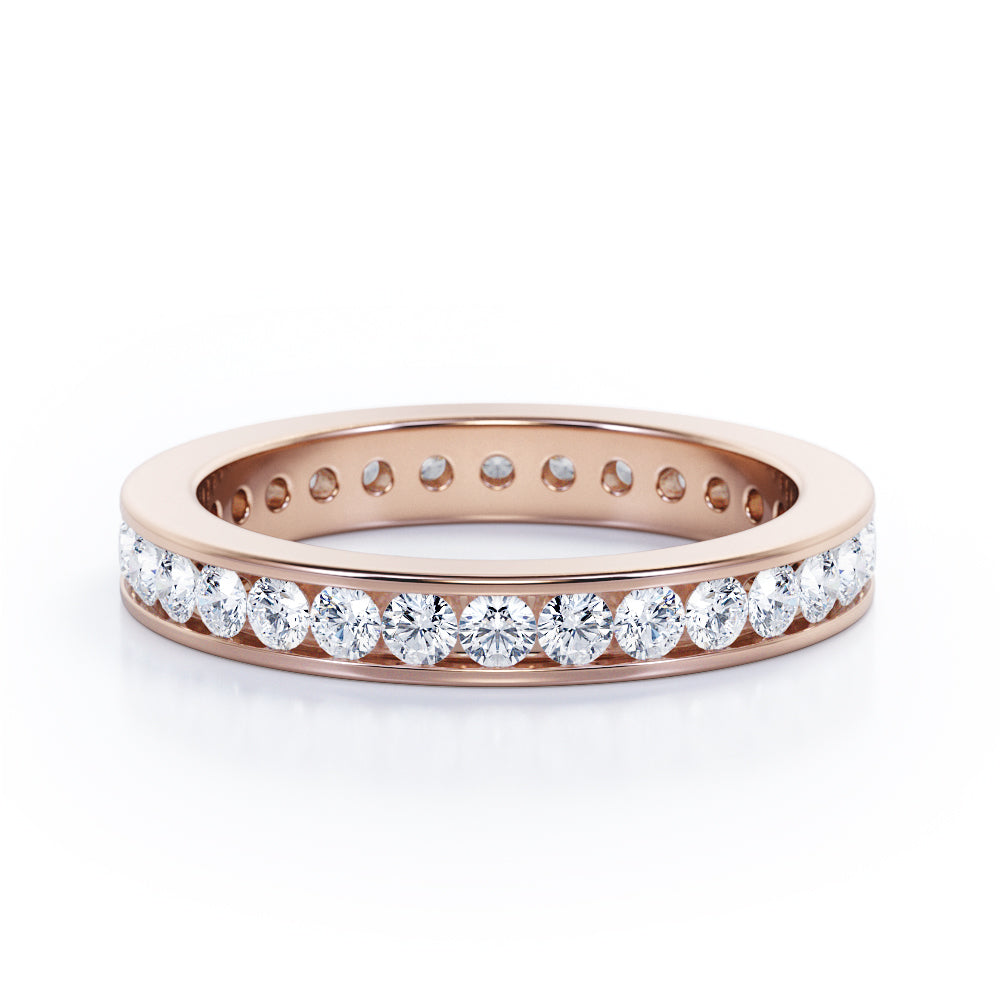 Eternity 0.25 TCW Round Cut Stackable Ring