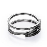 0.05 TCW Round Shape - Solitaire Spiral Stackable Ring