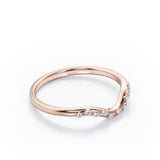 2-Prong Flush 0.10 TCW Curved Wedding Band