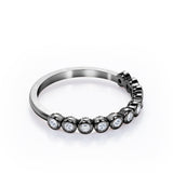Multi-Bezel Set 0.15 TCW Round Cut Stackable Ring