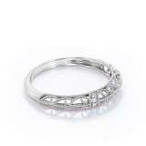 Victorian Style 0.10 TCW Milgrain Wedding Band