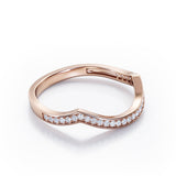 Channel Set 0.15 TCW Arched Wedding Band