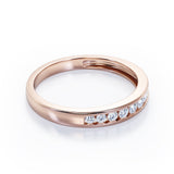 Flush-Channel 0.15 TCW Round Shape Wedding Band