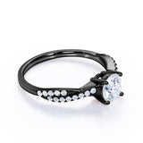 Certified 1.5 CT Round Lab Diamond Four Prong Engagement Ring