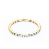 Classic 0.25 Carat Round Cut Pave Wedding Band