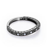 Vintage Filigree 0.10 TCW Round Cut Wedding Band