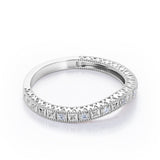 Vintage Filigree 0.10 TCW Round Cut Wedding Band