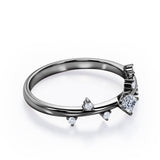 7-Stone 0.25 TCW Princess Cut Stackable Ring