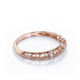 Victorian Style 0.10 TCW Milgrain Wedding Band