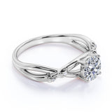 Certified 1.1 CT Round Lab Diamond - Infinity Engagement Ring