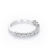Multi-Bezel Set 0.15 TCW Round Cut Stackable Ring