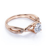 Certified 1.1 CT Round Lab Diamond - Infinity Engagement Ring