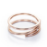 0.05 TCW Round Shape - Solitaire Spiral Stackable Ring