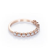 Multi-Bezel Set 0.15 TCW Round Cut Stackable Ring