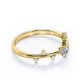 7-Stone 0.25 TCW Princess Cut Stackable Ring