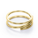 0.05 TCW Round Shape - Solitaire Spiral Stackable Ring