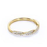 Half-Eternity 0.15 Carat Round Pave Infinity Wedding Band