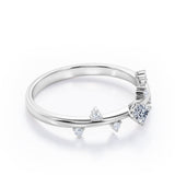 7-Stone 0.25 TCW Princess Cut Stackable Ring