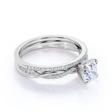 Infinity 1.5 Carat Round Cut Moissanite Multi-Stone Bridal Set
