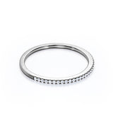 Classic 0.25 Carat Round Cut Pave Wedding Band