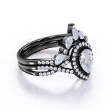 1.25 Carat Pear Cut Moissanite Infinity Bridal Set