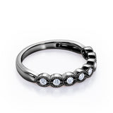 Art Deco 0.15 TCW Round Shaped Wedding Band