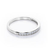Semi Eternity 0.15 TCW Pave Accented Wedding Band