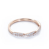 Half-Eternity 0.15 Carat Round Pave Infinity Wedding Band