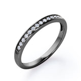 Semi Eternity 0.15 TCW Pave Accented Wedding Band