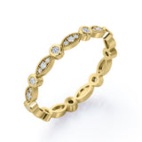 Milgrain Filigree 0.25 TCW Eternity Wedding Band