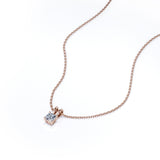 Lovely 0.25 Carat Cushion Cut Certified Lab Diamond Pendant Necklace In 18K White Gold Plating Over Silver