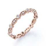 Milgrain Filigree 0.25 TCW Eternity Wedding Band