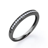Pave 0.15 TCW Round Shape Milgrain Wedding Band