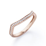 Channel Set 0.15 TCW Arched Wedding Band