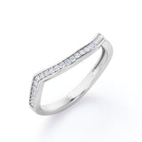 Channel Set 0.15 TCW Arched Wedding Band