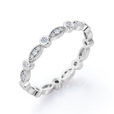 Milgrain Filigree 0.25 TCW Eternity Wedding Band