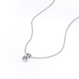 Lovely 0.25 Carat Cushion Cut Certified Lab Diamond Pendant Necklace In 18K White Gold Plating Over Silver