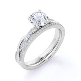 Infinity 1.5 Carat Round Cut Moissanite Multi-Stone Bridal Set