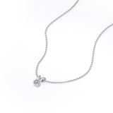 Solitaire 0.25 Carat Round Shape Certified Lab Diamond Pendant Necklace In 18K White Gold Plating Over Silver