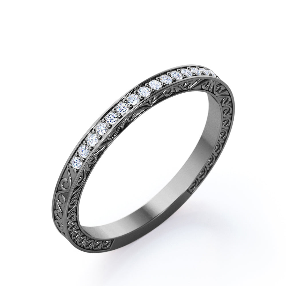 Vintage Art Deco 0.25 Carat Round Shape Wedding Band