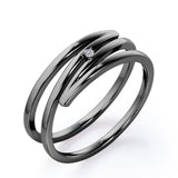 0.05 TCW Round Shape - Solitaire Spiral Stackable Ring