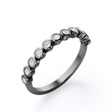 Multi-Bezel Set 0.15 TCW Round Cut Stackable Ring