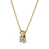 Certified - 0.5 Carat Cushion Cut Moissanite - Adorable Pendant Necklace - 18K Rose Gold Plating Over Silver