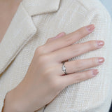 Certified 1.10 Ct Round Lab Diamond Three-Stone Twisted Engagement Ring