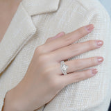 1.35 Ct Princess Cut Moissanite Vintage Bridal Set